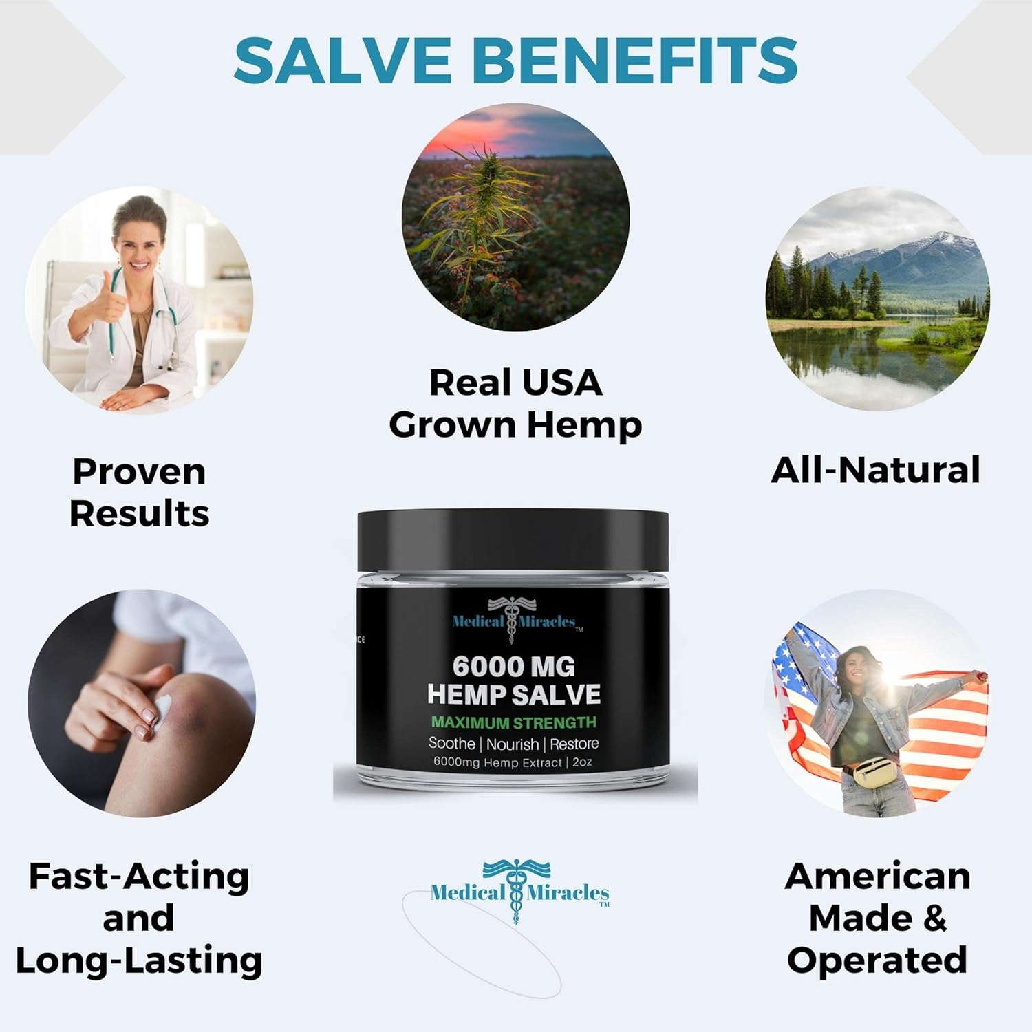 6000 MG Maximum Strength Healing Salve Use for HIPS, Joints, Neck, Back. Made with The Finest Available Ingredients - Image 5
