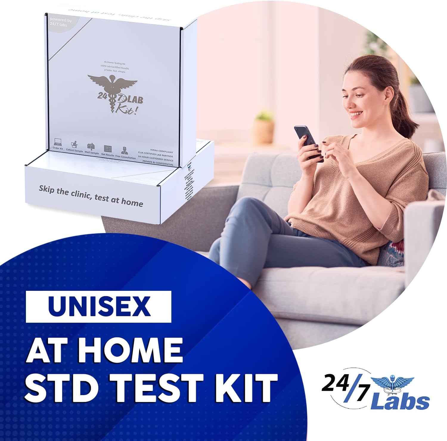 STD Testing Kit for Men and Women Chlamydia and Gonorrhea Screening Discreet and Accurate Results Private and Secure CLIA Certified Labs - Image 3