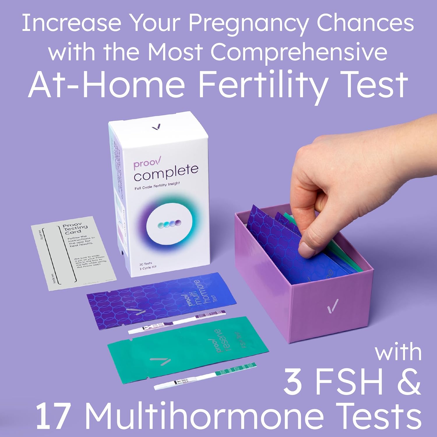 Proov Complete Fertility Testing System | Help Test Your Fertility at Home | Medical-Quality at Home Hormone Tests | Ovulation Confirmation, FSH Test, Estrogen Marker, LH and Progesterone Marker - Image 2