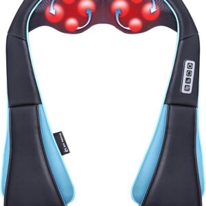 MoCuishle Neck Shoulder Back Massager with Heat - Shiatsu Neck Massager Present, Gift for Men/Women/Mom/Dad - Deep Kneading Massage for Neck, Back, Shoulder, Waist, Leg, Feet and Muscle