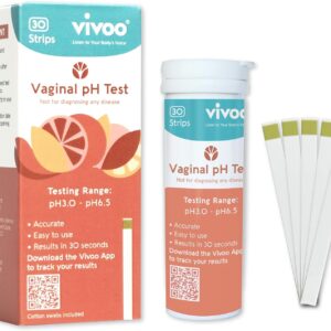VIVOO Vaginal pH Test Strips - 30 Second Results, Simple & Effective Vaginal pH Test Strips for Feminine Hygiene Monitoring, Detect Any Imbalances and Take Proactive Measures, 30 Strips