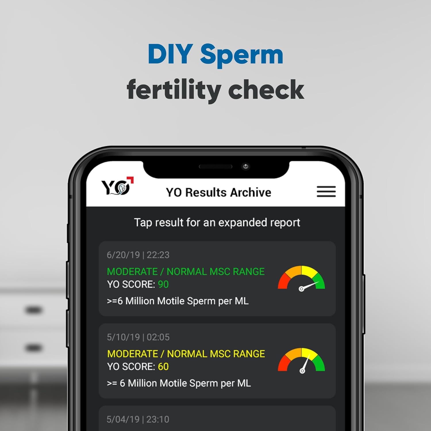 YO Home Sperm Test | At-Home Fertility Test Kit for Men | Check Motile Sperm Concentration with 97% Accuracy | Fast Results Using Your Smartphone | includes 6 Tests | Private, Convenient, Easy to Use - Image 2
