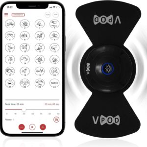 VPOD Tens Unit Muscle Stimulator. Wireless Tens Unit for Pain Relief Therapy of Sciatica, Back Pain, Neck Pain, Nerve Pain. Rechargeable Tens Machine with 24 Modes