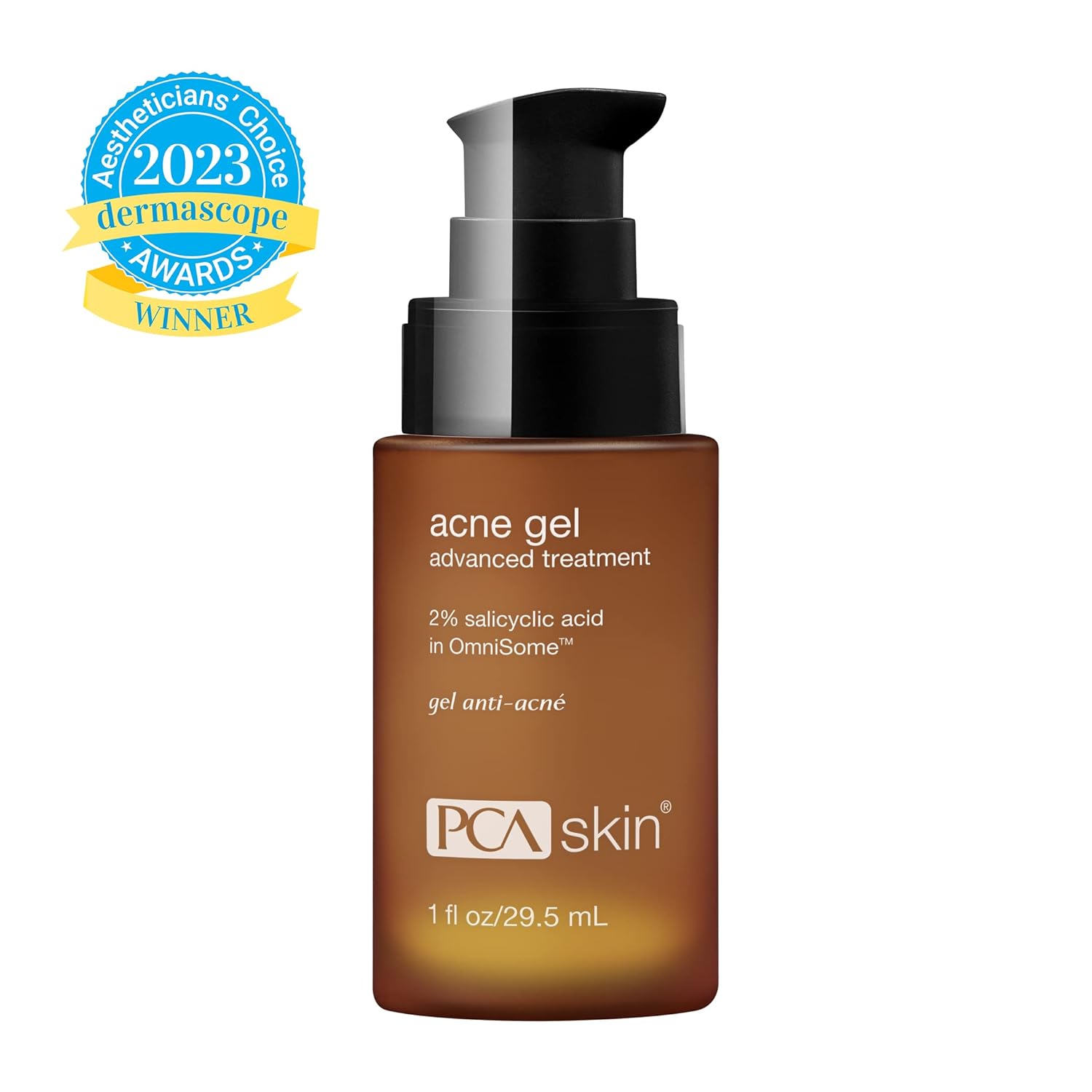 PCA SKIN Acne Gel, Acne Spot Treatment, 2% Salicylic Acid Serum, Anti Acne Serum, Evens Skin Tone, 1 fl oz Pump