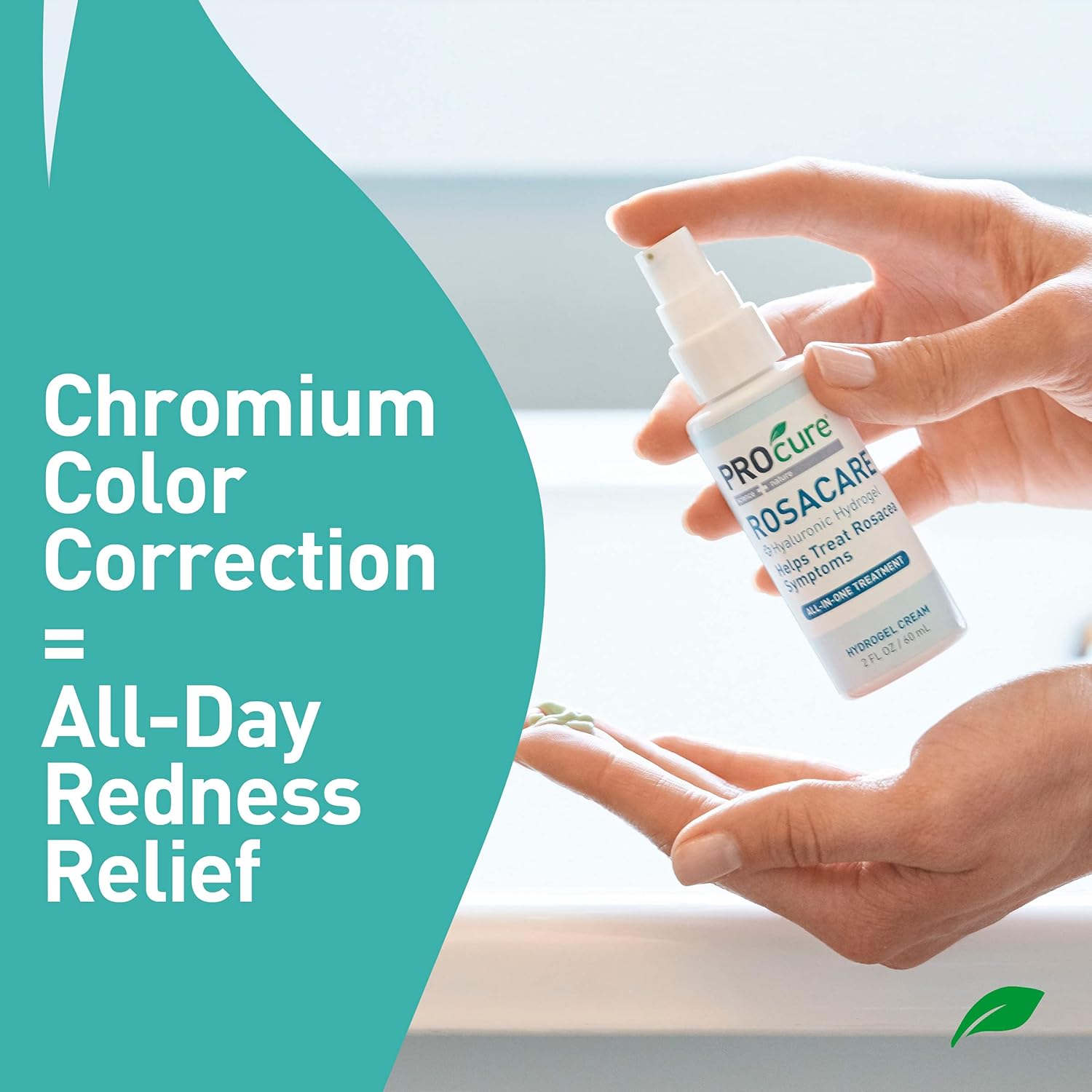 PROcure Rosacare Medicated Redness Reduction CC Face Cream, Hyaluronic Hydrogel for Rosacea Symptoms, 2 Ounce - Image 3