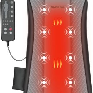 Snailax Full Body Massage Mat with Heat & Movable Shiatsu Neck Back Massager Pillow, 10 Vibration Motors & 4 Heating Pads, Back Massage Pad for Bed, Recliner,Sofa, for Neck Back Pain,Christmas Gifts