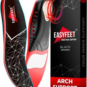Premium Anti-Fatigue Shoe Insoles - Plantar Fasciitis Arch Support Insoles for Men and Women Shoe Inserts - Orthotic Inserts - Flat Feet - Insoles for Arch Pain High Arch - Boot Insoles