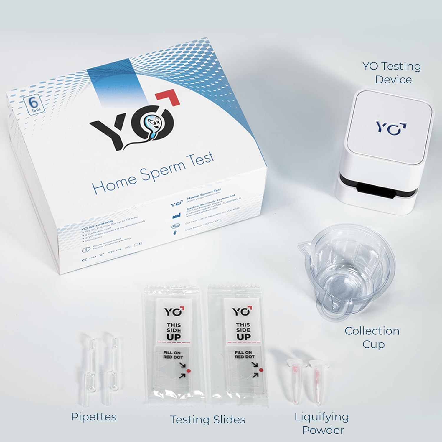 YO Home Sperm Test | At-Home Fertility Test Kit for Men | Check Motile Sperm Concentration with 97% Accuracy | Fast Results Using Your Smartphone | includes 6 Tests | Private, Convenient, Easy to Use - Image 3