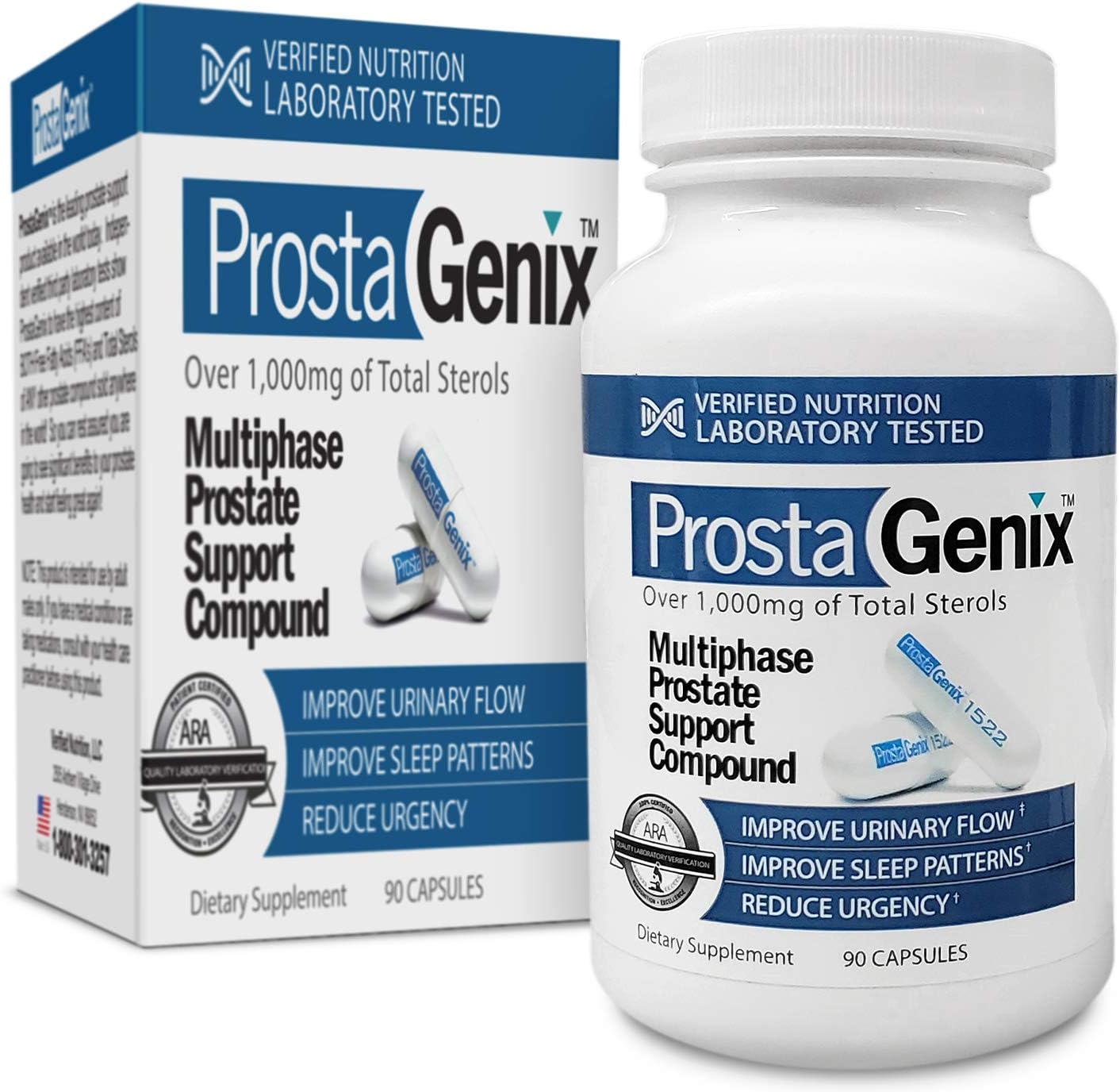 Multiphase Prostate Supplement-Featured on Larry King Investigative TV Show - Over 1 Million Sold -End Nighttime Bathroom Trips, Urgency, & More. 90 Capsules