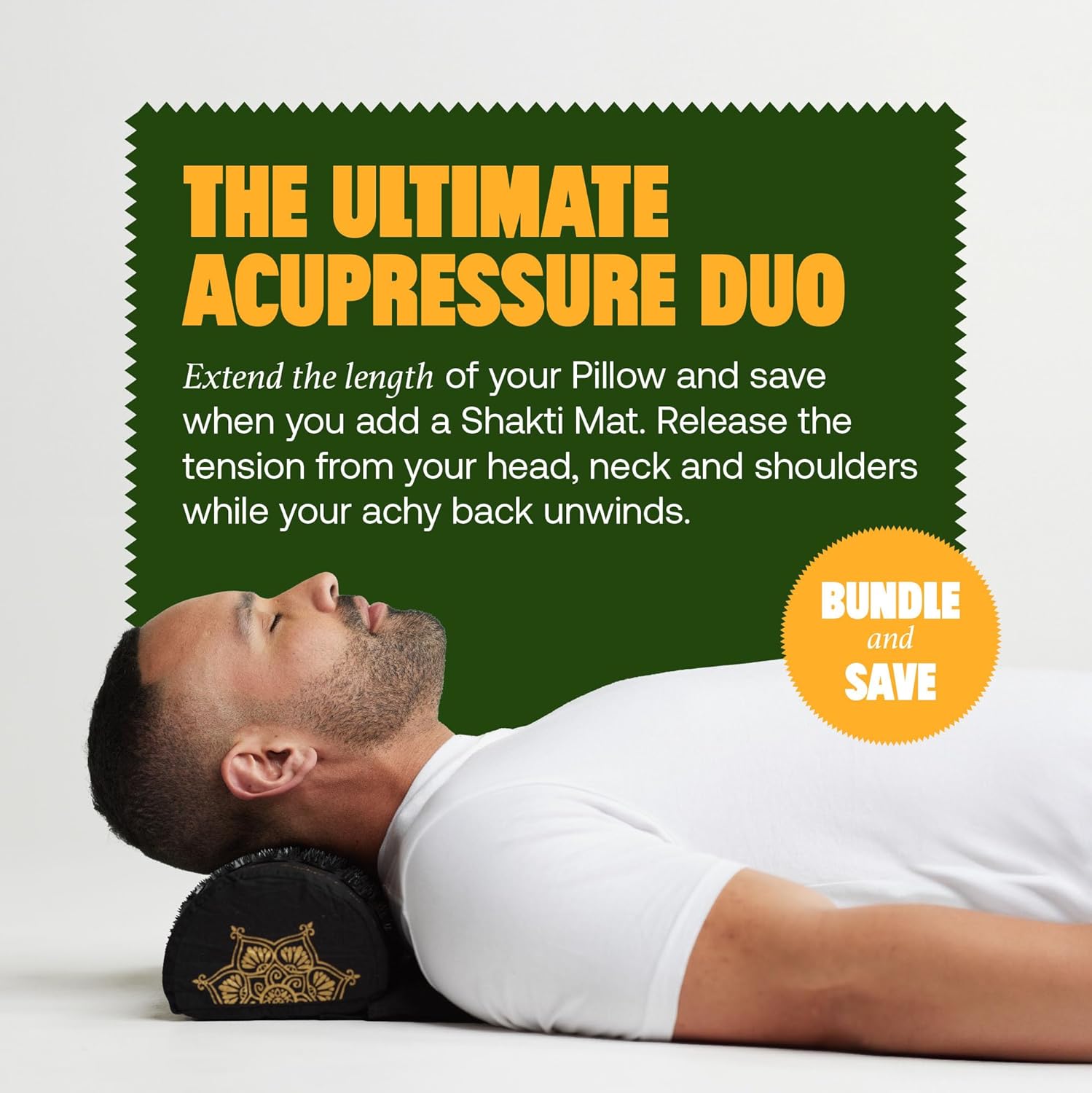 ShaktiMat Acupressure Neck Pillow Original Level, Organic Cotton GOTS Certified, FSA/HSA Eligible, Ethically Handcrafted in India, Sustainable and Durable. Acupuncture relieves Stress, Tension - Image 2