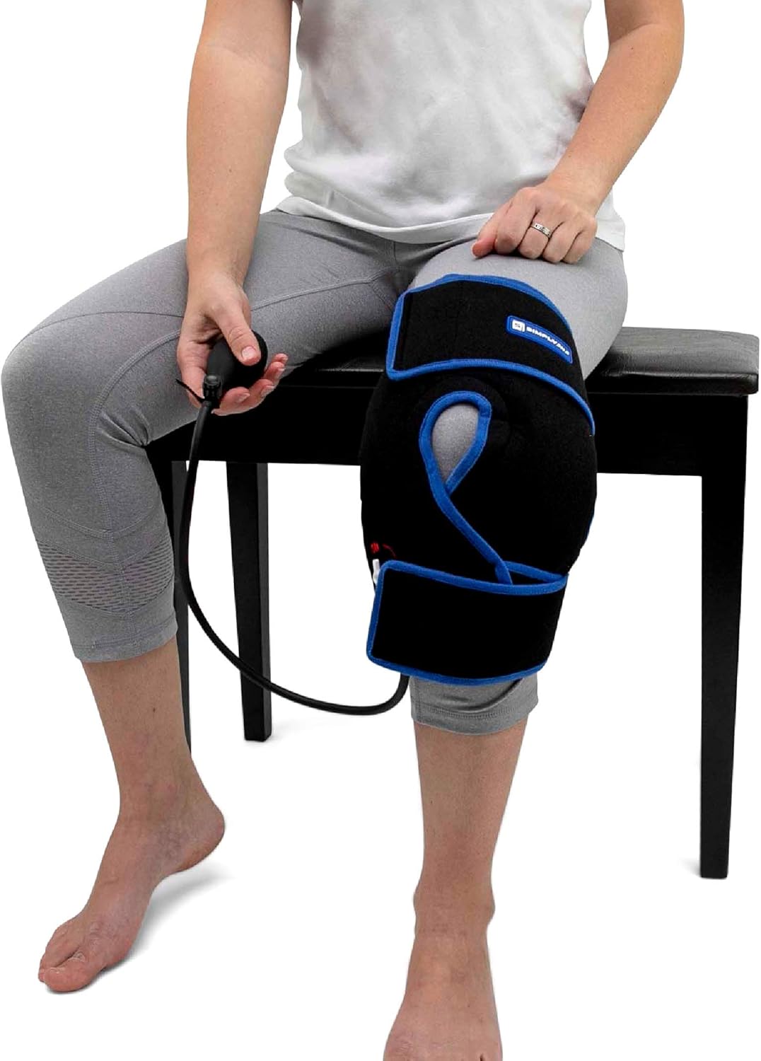 Cold Therapy Knee Ice Wrap with Compression and 2 Ice Gel Packs - Great for Knee Pain Relief, Swelling, Injury Recovery, Meniscus & ACL tears, Sprains and Much More