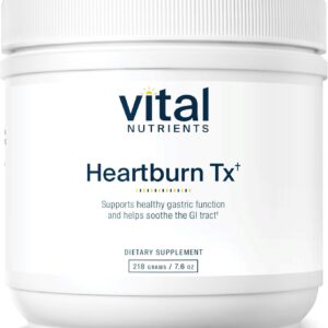 Vital Nutrients Heartburn Tx | Supplement Helps Decrease Occasional Heartburn and Indigestion | with Glycine, Glutamine and Licorice Root | Vegetarian | Gluten, Dairy and Soy Free | 50 Servings