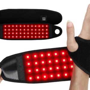 Red Light Therapy Wrist Wrap - Near Infrared Light Therapy Wrist Brace & Red Light Therapy for Wrist Belt Wrap Pad for Faster Recovery & Led Light Therapy Hand Wrist Pain Relief- Infrared Wrist Wrap