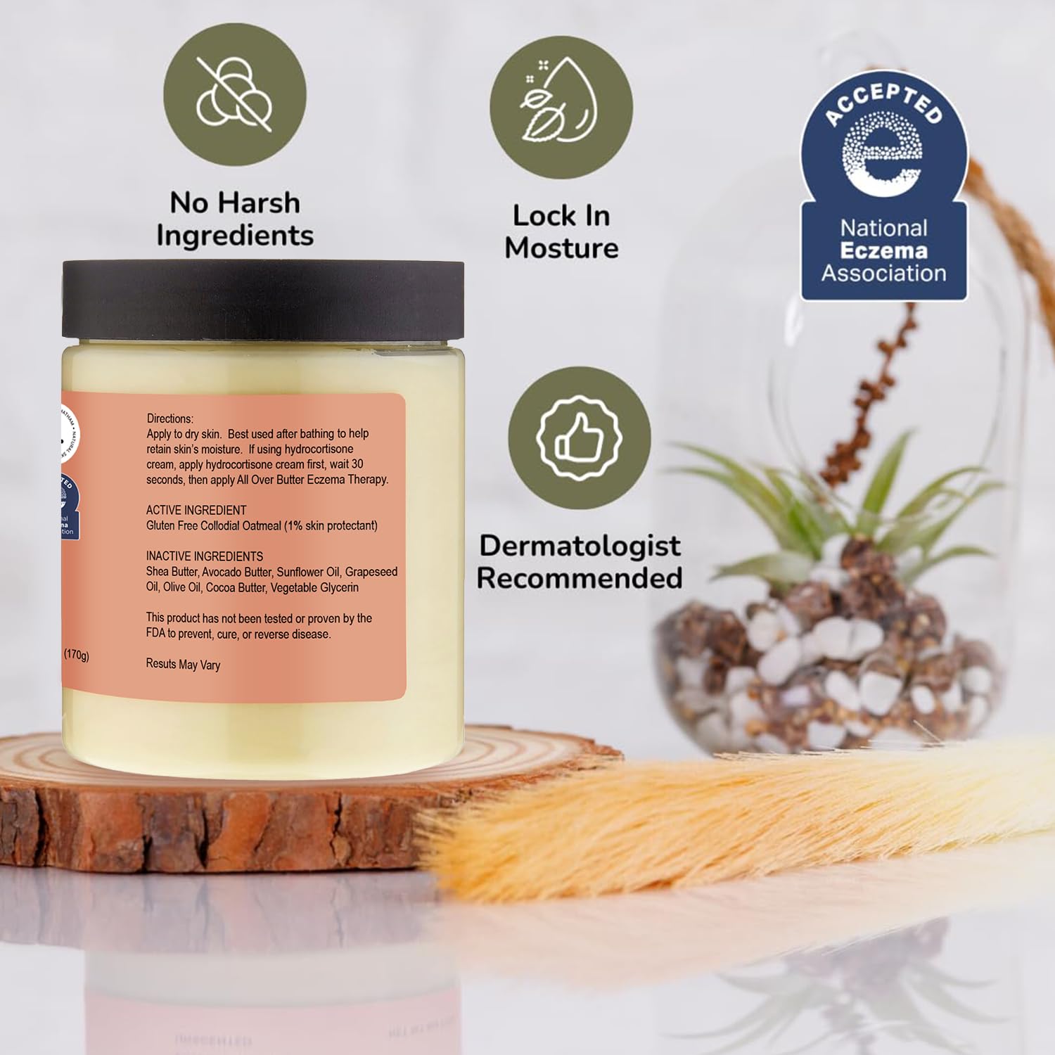 Chatham Natural Skin Care All Over Butter Eczema Therapy Cream for Dry, Itchy Skin, Face, Feet and Hands. Trusted by Families and Steroid Free. Moisturizes and Softens Skin 3oz - Image 5