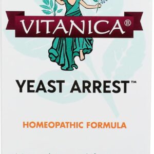 Vitanica Yeast Arrest, Homeopathic Vaginal Suppositories, for Yeast Infection Symptoms, Relieves Burning, Itching & Discharge, with Boric Acid, Tea Tree Oil & Probiotics, Vegan (Yeast Arrest, 28)