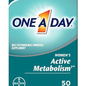 One A Day Women’s Active Metabolism Multivitamin, Supplement with Vitamin A, C, D, E and Zinc for Immune Health Support*, Iron, Calcium, Folic Acid & more, 50 Count