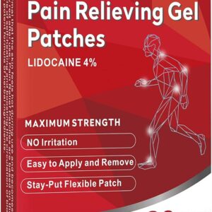 Lidocaine Patches - Maximum Strength Pain Relieving Patch for Back, Neck, Shoulders, Knees, Elbows - Heat Therapy (20 Count)