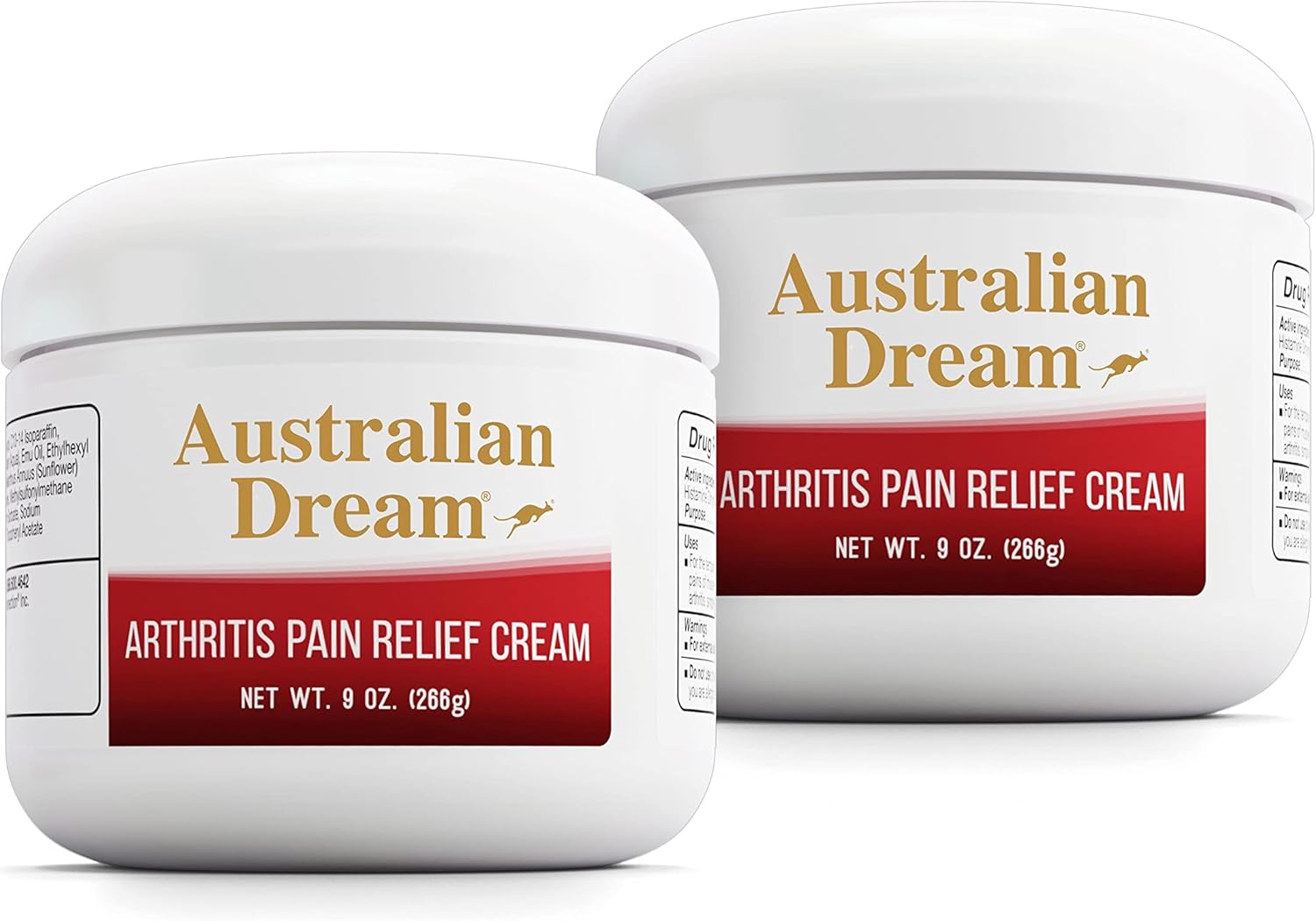 Australian Dream Arthritis Pain Relief Cream (Pack of 2) | Soothing, Non-Greasy | 9 oz Jars | Powerful Topical Arthritis Pain Relief, Good for Muscle Aches, Joint Pain