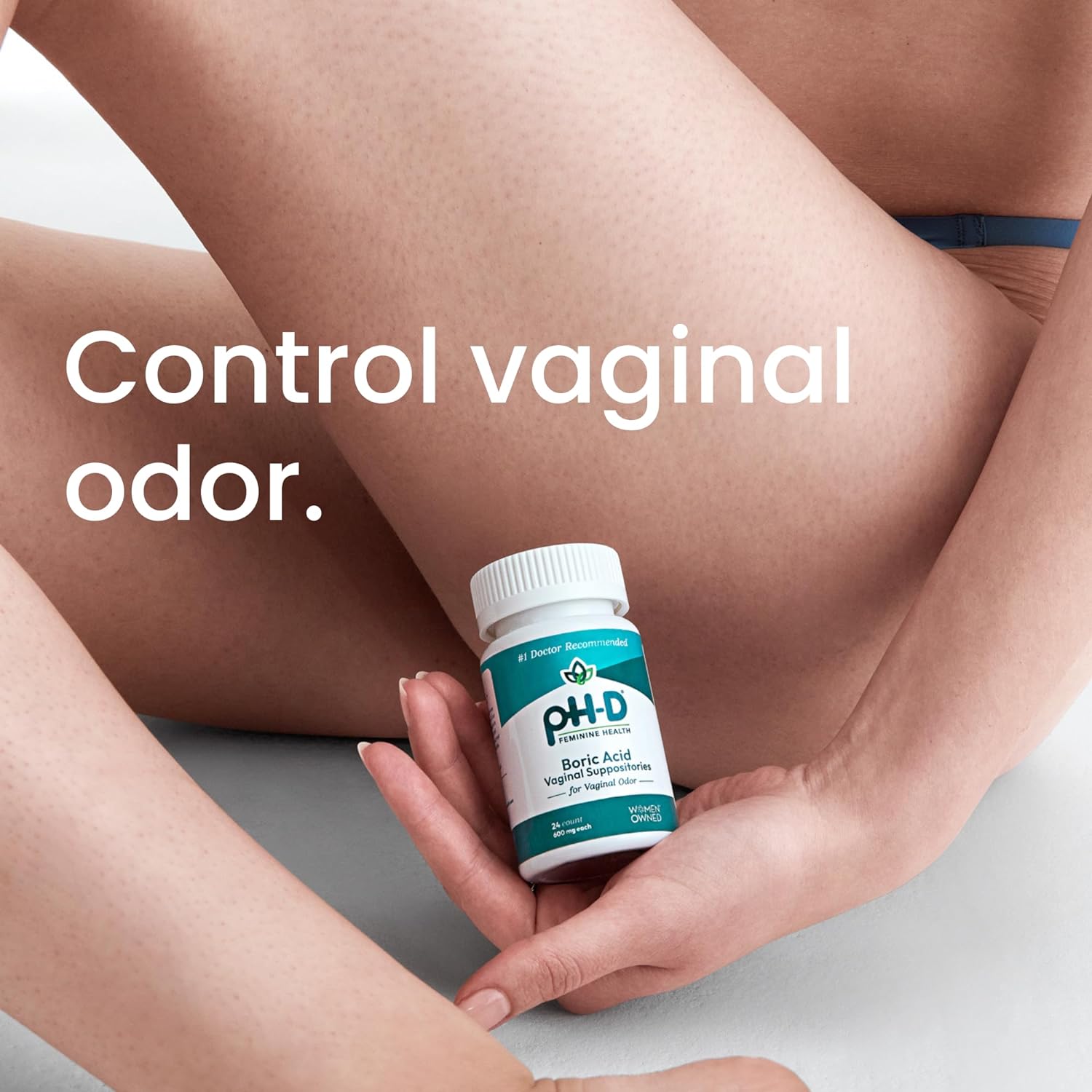 pH-D Feminine Health - 600 mg Boric Acid Suppositories - Woman Owned - for Vaginal Odor Use - 12 Count - Image 5