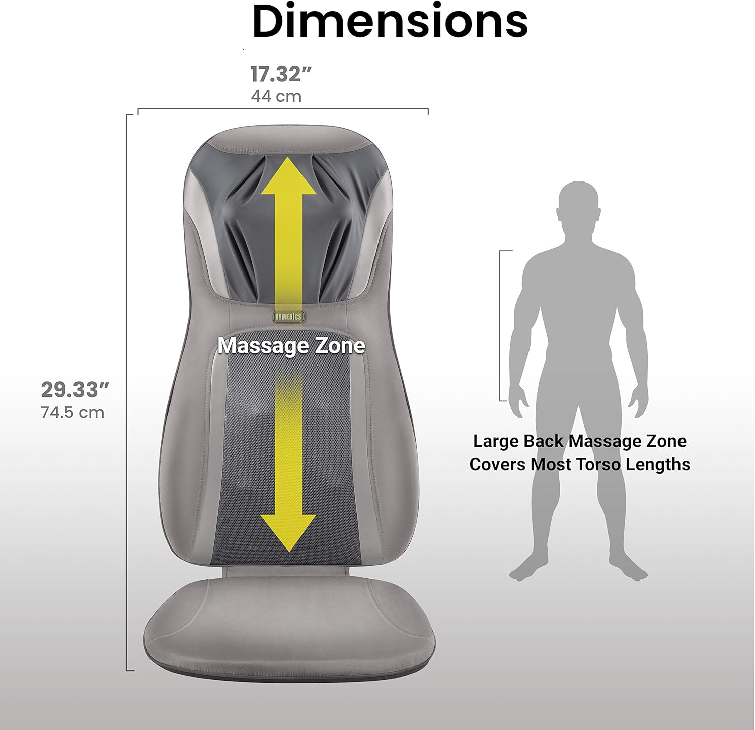 HoMedics, Shiatsu Elite Pro Massage Cushion With Heat | Full Back Kneading Shiatsu or Rolling Massage | Optional Heat & Height Adjustment | Programmed Controller & Integrated Strapping System - Image 4