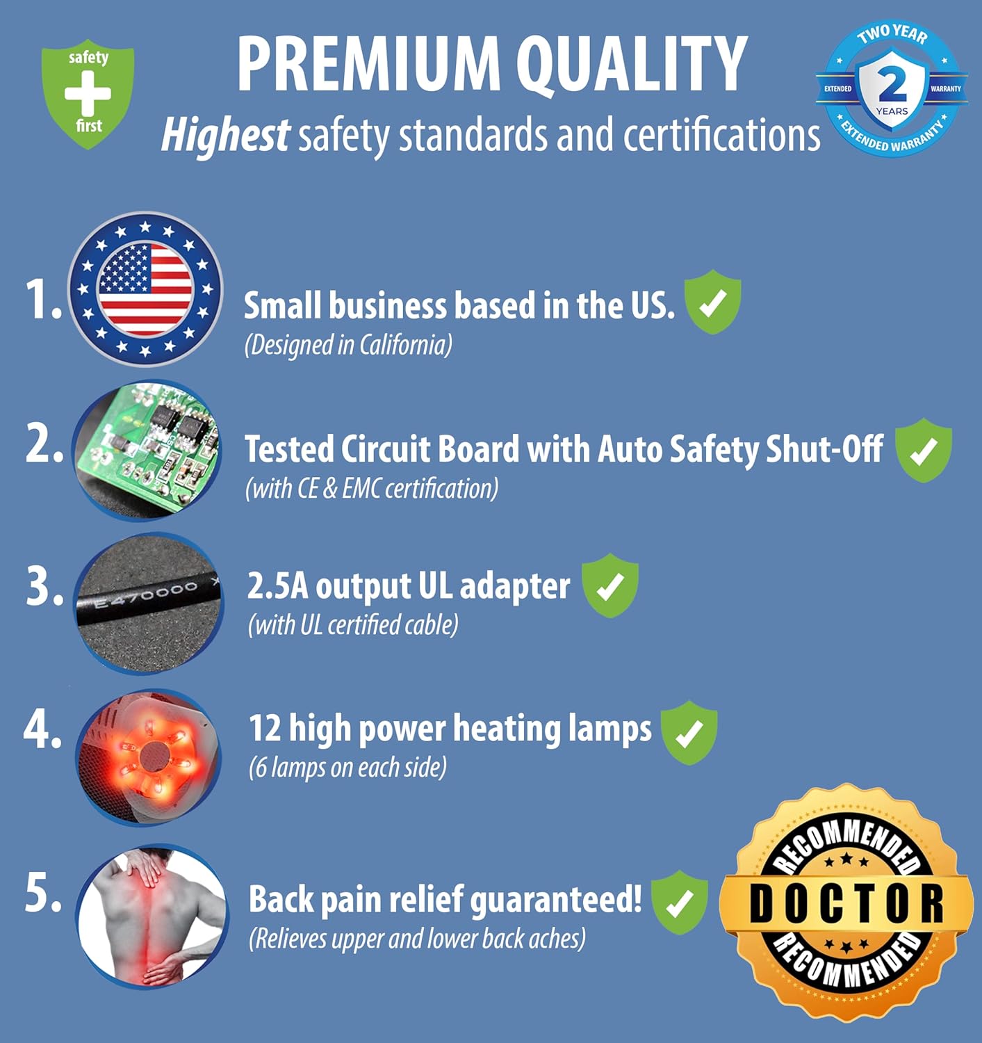 Zyllion Shiatsu Back and Neck Massager with Heat - 3D Kneading Deep Tissue Electric Massage Pillow for Chair, Car, Muscle Pain Relief on Shoulders, Legs, Foot - Image 4