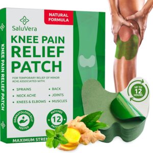 Pain Relief Patches, Warming Herbal Plaster Pain Patches, Knee Pain Relief Patch, Knee Patches For Pain Relief Bone on Bone Extra Strength,12 Hour Long Lasting Relief of Joint Pains, 12 Count