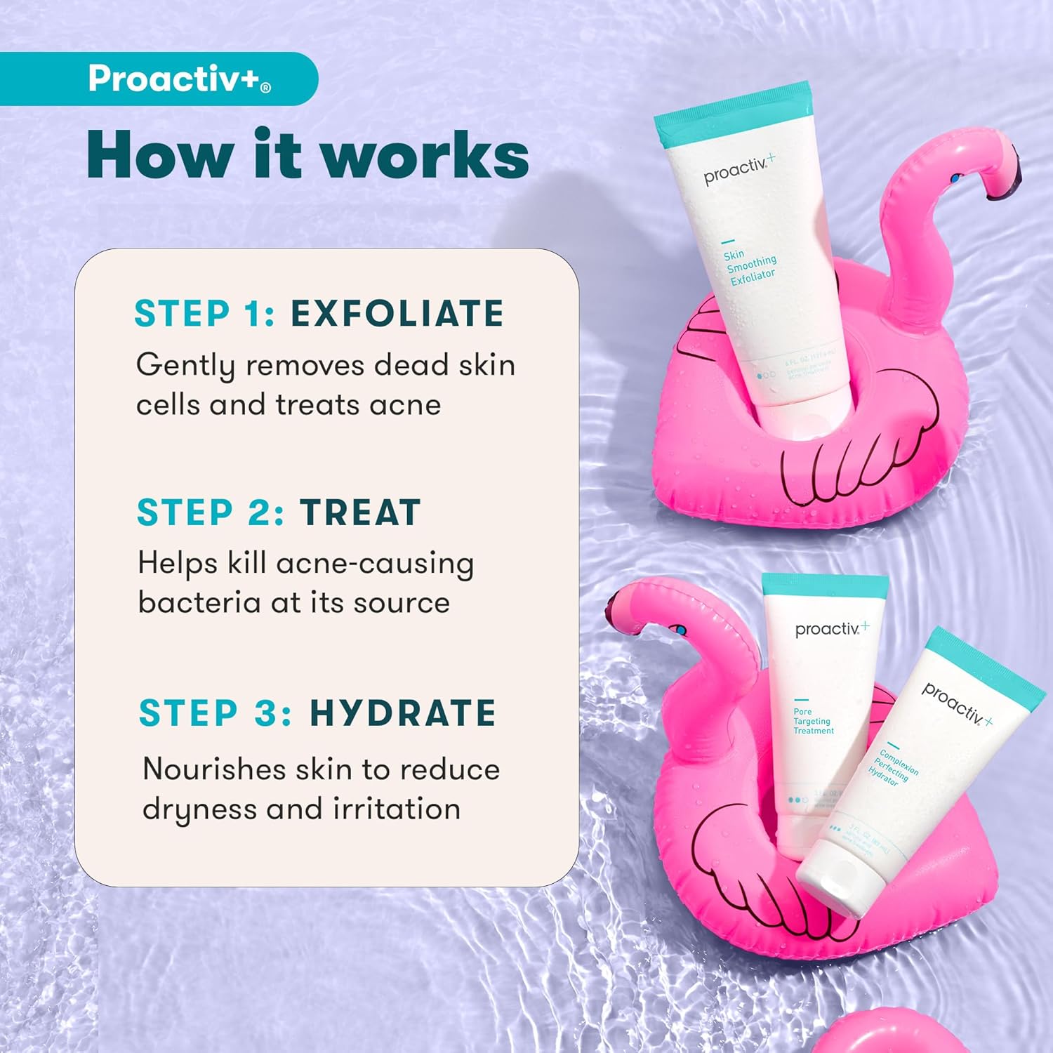 Proactiv+ 3 Step Advanced Skincare Acne Treatment - Benzoyl Peroxide Face Wash, Salicylic Acid Exfoliator for Face and Pore Minimizer - 90 Day Complete Acne Skin Care Kit - Image 5