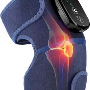 CINCOM Heated Knee Massager, Air Compression Knee Massager with Heat for Pain Relief Knee Brace Wrap for Knee Arthritis,Injury,Joint Pain 3 Modes & 3 Intensities (A Pair) FSA HSA Approved