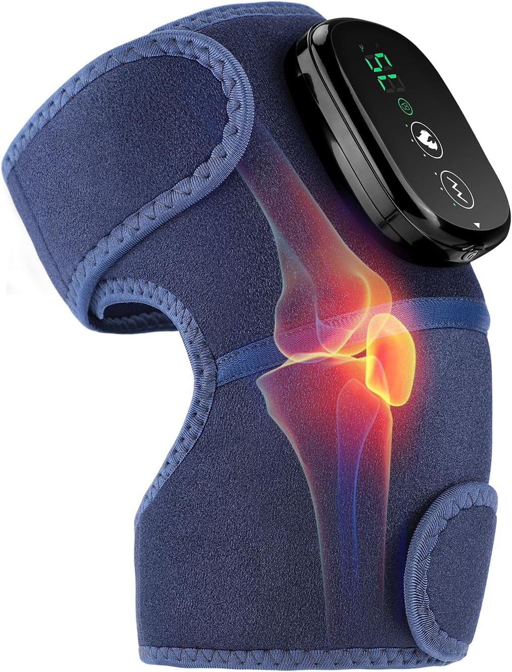 CINCOM Heated Knee Massager, Air Compression Knee Massager with Heat for Pain Relief Knee Brace Wrap for Knee Arthritis,Injury,Joint Pain 3 Modes & 3 Intensities (A Pair) FSA HSA Approved