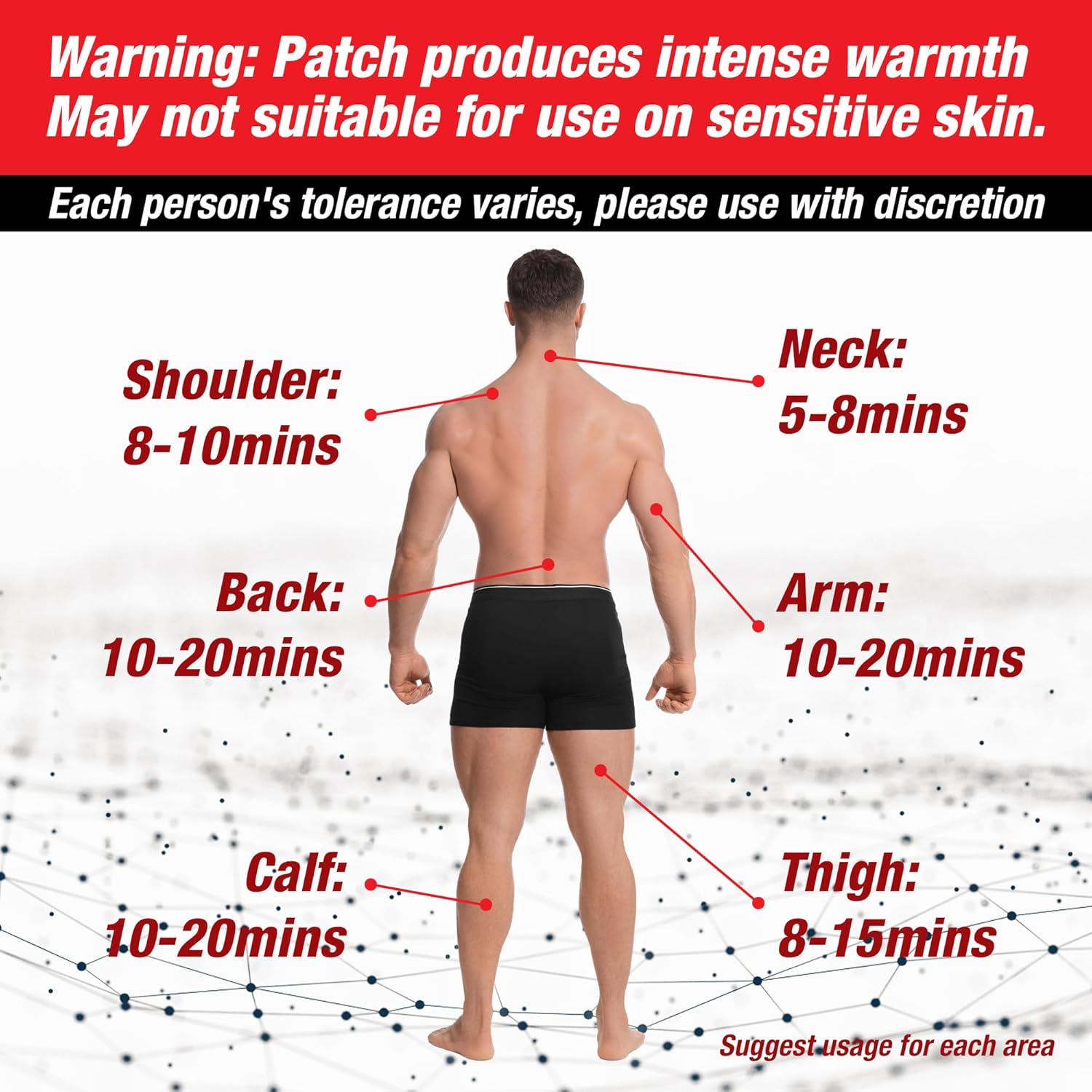 1 Patch Equals 300 Patches Auto Heat-up Reusable for Up to 300 Times Non Sticky Hot and Heat Targeted Area Long-Lasting Patch for Nerve, Joint, Back, Neck, Shoulder, and Muscle Discomfort - Image 5