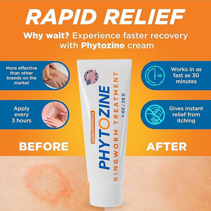 Extra Strength Antifungal Ringworm Treatment Cream for Humans - Powerful Antifungal Cream- Effective Athlete's Foot Treatment with Tolnaftate and Natural Oils for Adults and Kids (1 Ounce) - Image 3