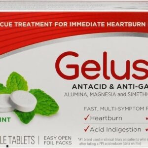 Antacid/Anti-Gas Tablets Cool Mint, 100 Tablets (Pack of 4)