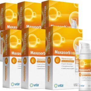 Vita Sciences Vitamin D3 Cream for Face and Body, Promoting Healthy Skin. Safe Topical Application, Paraben-Free, Natural Formula with Maximum Skin Absorption. Contains Vitamin D at 1000 IU