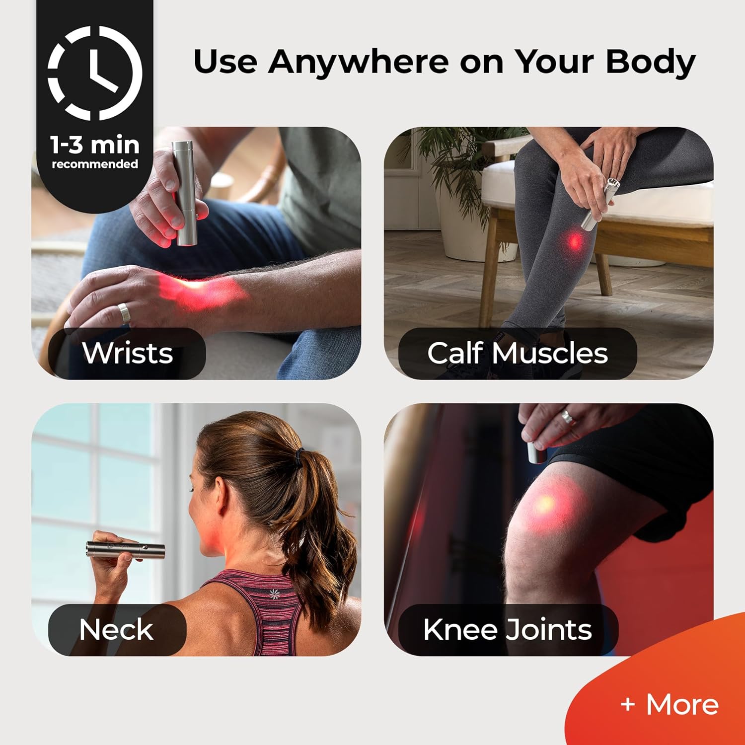 Lifepro Red Light Therapy for Body Joints & Muscles Pain Relief, Portable Infrared & Red Light Therapy Device - Near Infrared Light Therapy for Body & Face Reduce Inflammation - Uses 3 Wavelengths - Image 5