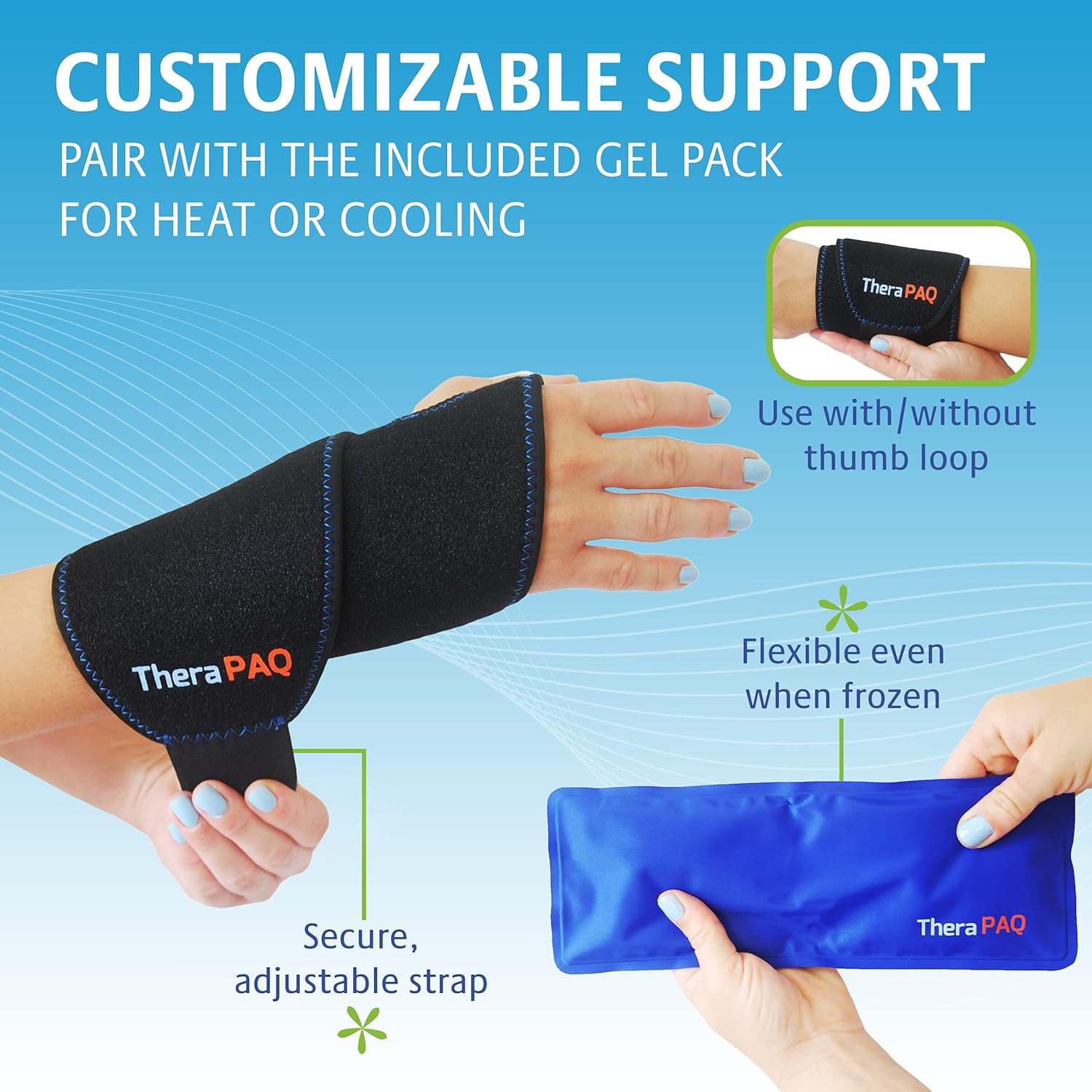 Wrist Ice Pack Wrap -Reusable Hand Ice Pack, Hot and Cold Gel Compression for Pain Relief from Arthritis, Swelling, Carpal Tunnel, Surgery for Athletes and Elderly -Pregnancy Must Haves - Image 4