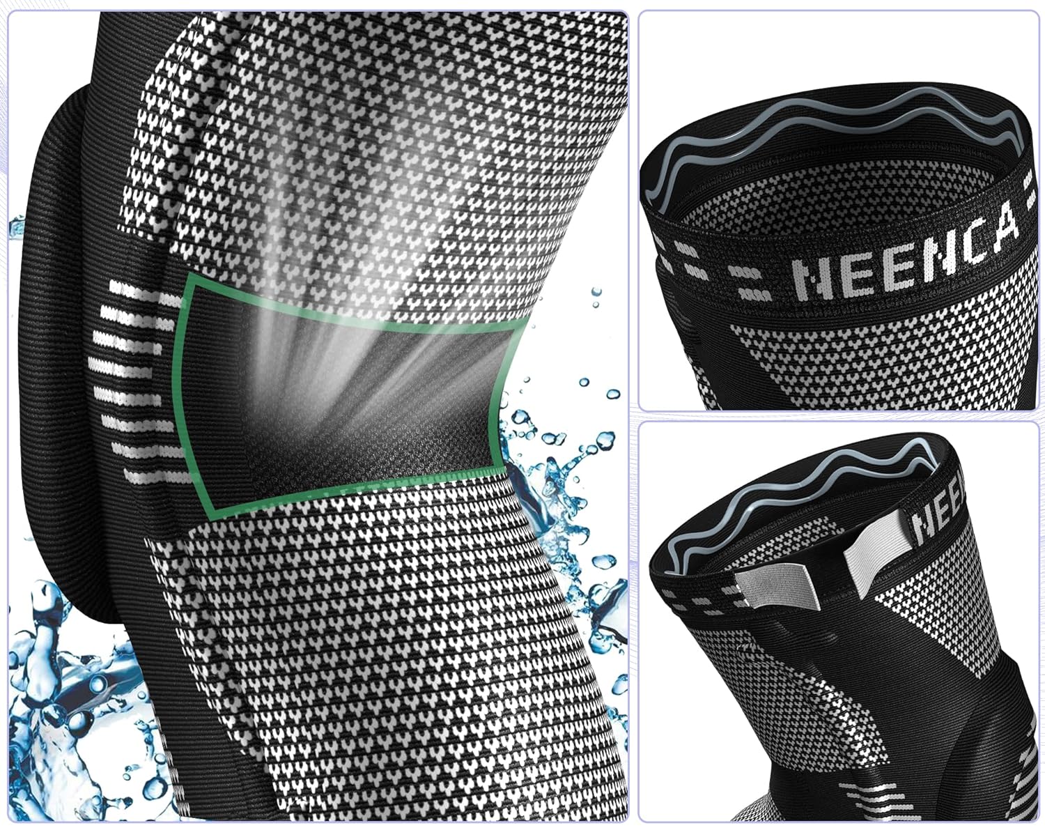 NEENCA Professional Knee Brace for Pain Relief, Medical Knee Support with Patella Pad & Side Stabilizers, Compression Knee Sleeve for Meniscus Tear, ACL, Joint Pain, Runner, Workout - FSA/HSA Eligible - Image 5