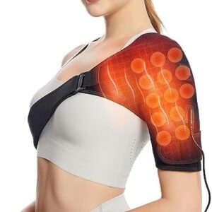 Shoulder Heating Pad,Jade Rotator Cuf Heated Shoulder Wrap for Rotator Cuff Pain 3 Adjustable Heat