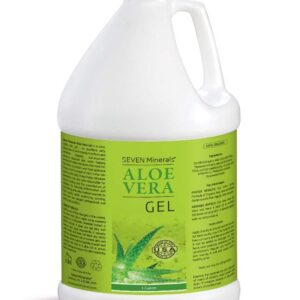 Organic Aloe Vera Gel from freshly cut 100% Pure Aloe - 1 Gallon - HighestQuality, Texas grown, Vegan, Unscented - For Face, Skin, Hair, Sunburn relief - Bulk DIY (128 Fl Oz)