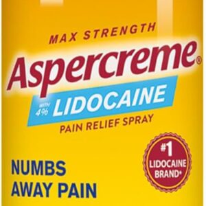Aspercreme Max Strength Lidocaine Pain Relief Dry Spray 4 oz. Odor Free