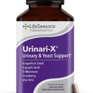 Urinari-X - Urinary Tract Support - Fast Acting UTI Relief - Vitamin Supplement for Healthy Bladder Function & Immunity - D-Mannose, Cranberry, Caprylic Acid, Uva Ursi & Grapefruit - 180 Capsules