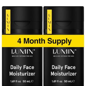Lumin - Daily Face Moisturizer for Men - with niacinamide, Mens Face Lotion, Mens Skin Care, Ideal for normal & combination skin, 50ml, 2-Pack