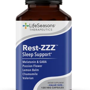 Rest-ZZZ - Powerful Sleep Support Supplement - Fall Asleep & Stay Asleep - Calms Nervous System - Naturally Ease Muscle Tension & Restlessness - Low Dose Melatonin GABA & Chamomile - 120 Capsules
