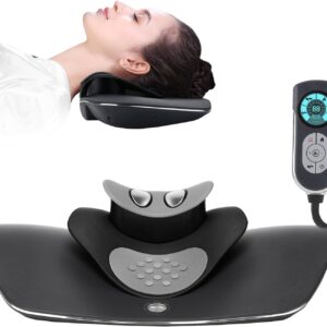 Multi-Functional Cervical Traction Device, Electric Neck Stretcher with Dynamic Neck Stretching, 3 Modes Electrotherapy and Hyperthermia to Relieve Neck Pain, 104 to 122℉(40 to 50℃), Easy to Use