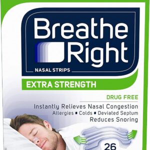Breathe Right Extra Strength Clear Drug-Free Nasal Strips for Congestion Relief, 78 Count