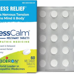 Boiron StressCalm for Relief of Stress, Anxiousness, Nervousness, Irritability, and Fatigue - 60 Count