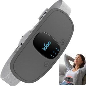 iDOO Period Heating Pad for Cramps, FSA HSA Eligible, Menstrual Travel Heating Pad with 3 Heat Levels and 3 Massage Modes, Portable Cordless Heating Pad, Mothers Day Gifts for Mom(Black)