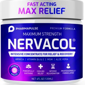 Pharmapulse Neuropathy Nerve Therapy & Relief Cream - Maximum Strength Relief Cream for Foot, Hands, Legs, Toes Includes Alpha Lipoic Acid, Arnica, Vitamin B6, Aloe Vera, MSM - Effective Soothing 4oz