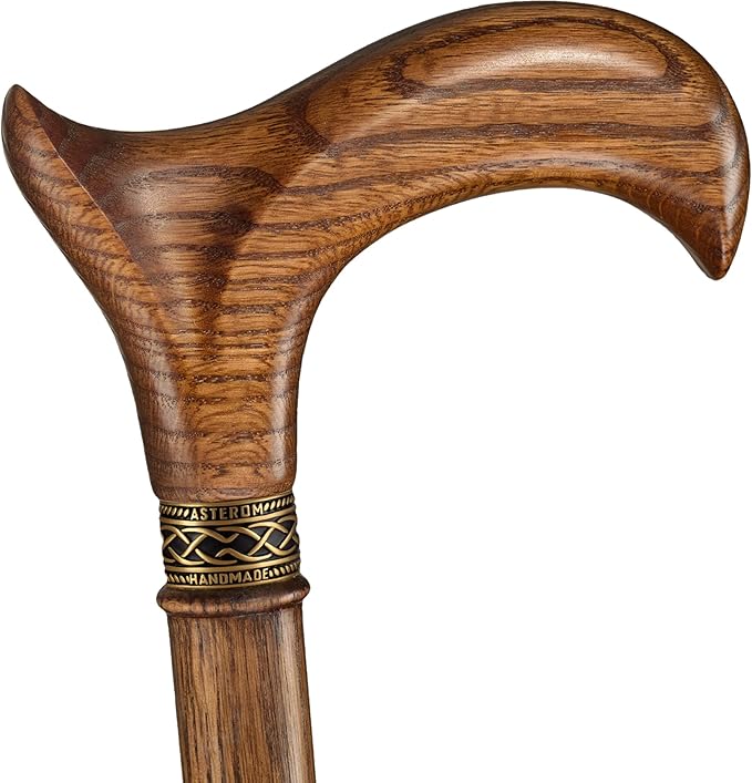 Asterom Walking Cane - Handmade, Ergonomic, Wooden - Canes for Men, Cane for Women - Walking Sticks for Seniors, Unique, Wood