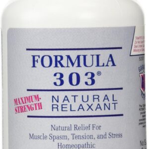Dee Cee Labs Formula 303 Maximum Strength All-Natural Relaxant Tablets, 250 Tablets; All-Natural Relaxant containing Magnesium for Sore Muscles, Passion Flower, and Valerian Root