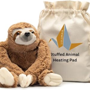 Heating Pad Microwavable in Sloth Stuffed Animal Heating Pads for Menstrual Cramps Long-Lasting and Reusable Plush Microwavable Animal for Soothing Comfort During Periods Cramps(Cuddly Sloth)